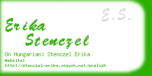 erika stenczel business card